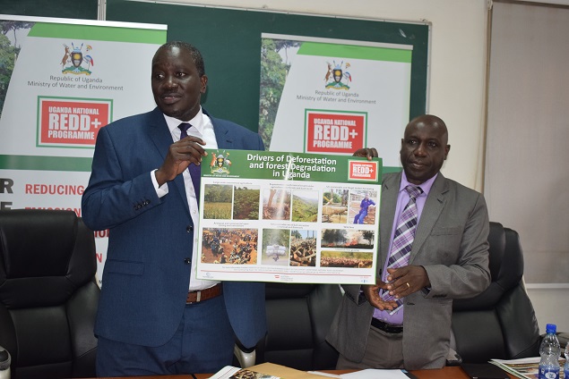The PS, Mr Alfred Okot Okidi launches the Redd+ Communication and Awareness materials