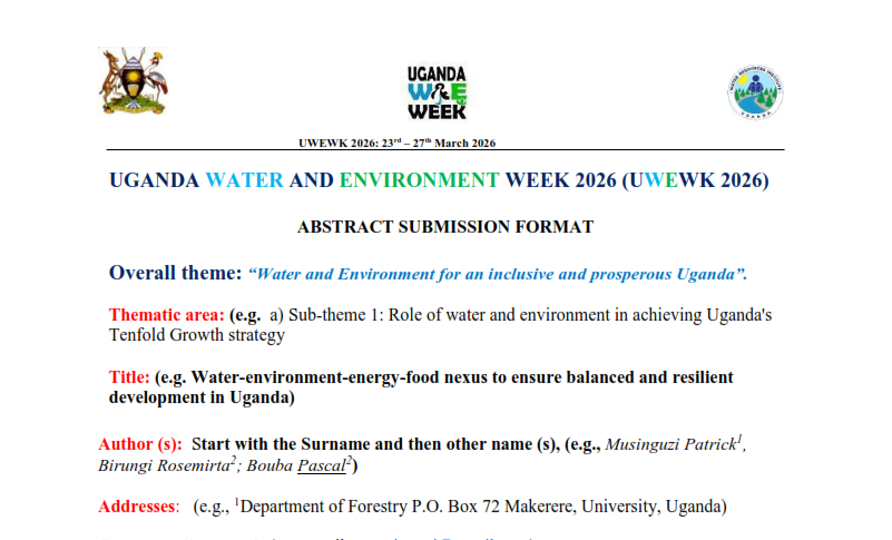 Format for UWEWK 2026 abstract