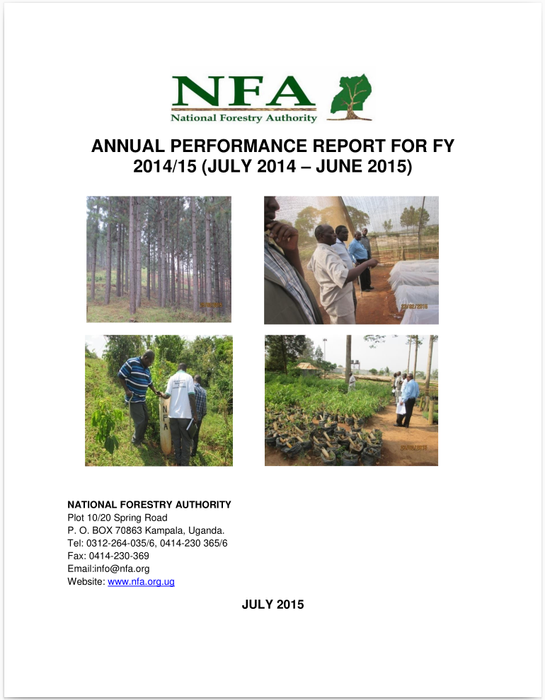 ANNUAL PERFORMANCE REPORT FOR FY 2014/15 (JULY 2014 – JUNE 2015)