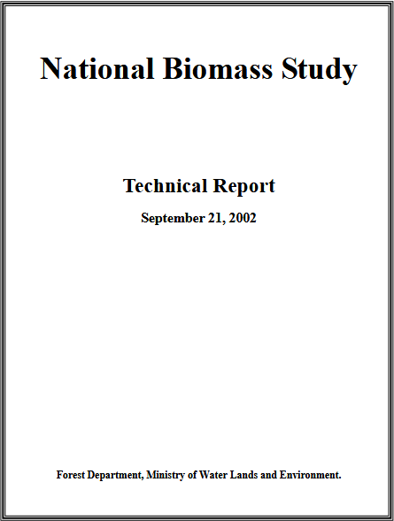 Biomass draft technical report 2002