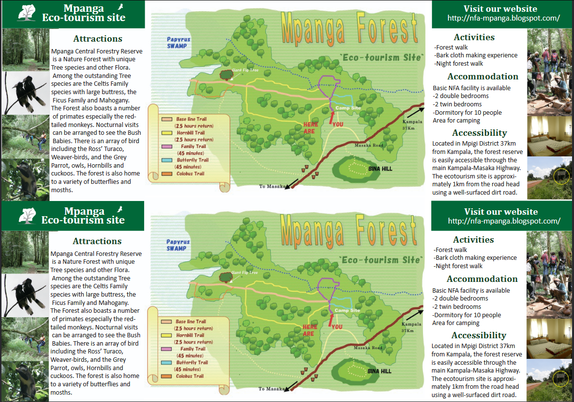 Mpanga eco-tourism leaflet back