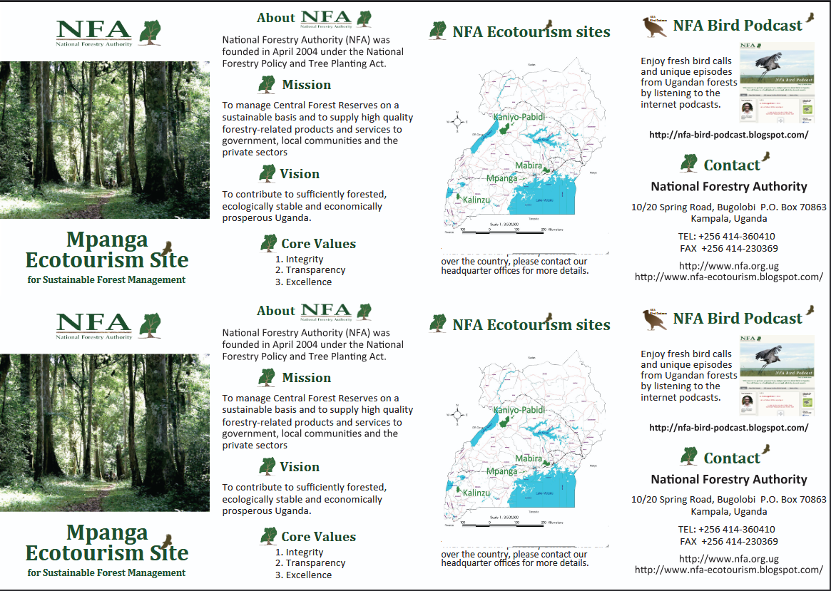 Mpanga eco-tourism leaflet top