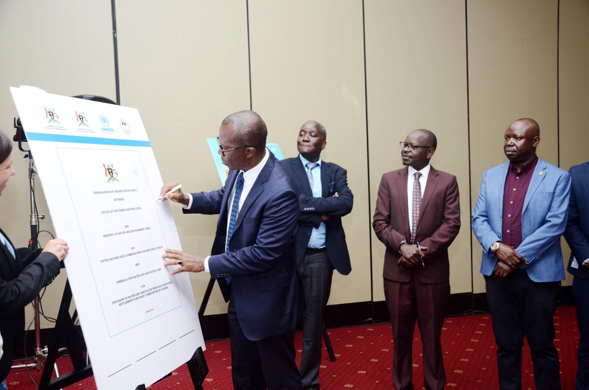 SIGNING OF THE MEMORANDUM OF UNDERSTANDING ON WATER AND SANITATION SERVICES  IN REFUGEE SETTLEMENTS AND HOST COMMUNITIES