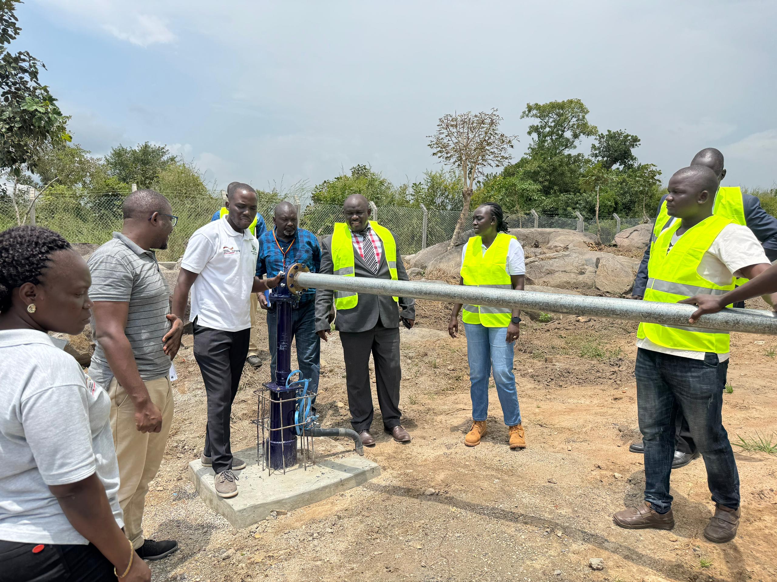 SITE MEETING FOR THE CONSTRUCTION OF BOROLI REFUGEE SETTLEMENT PIPED WATER SUPPLY AND SANITATION SYSTEM IN ADJUMANI DISTRICT