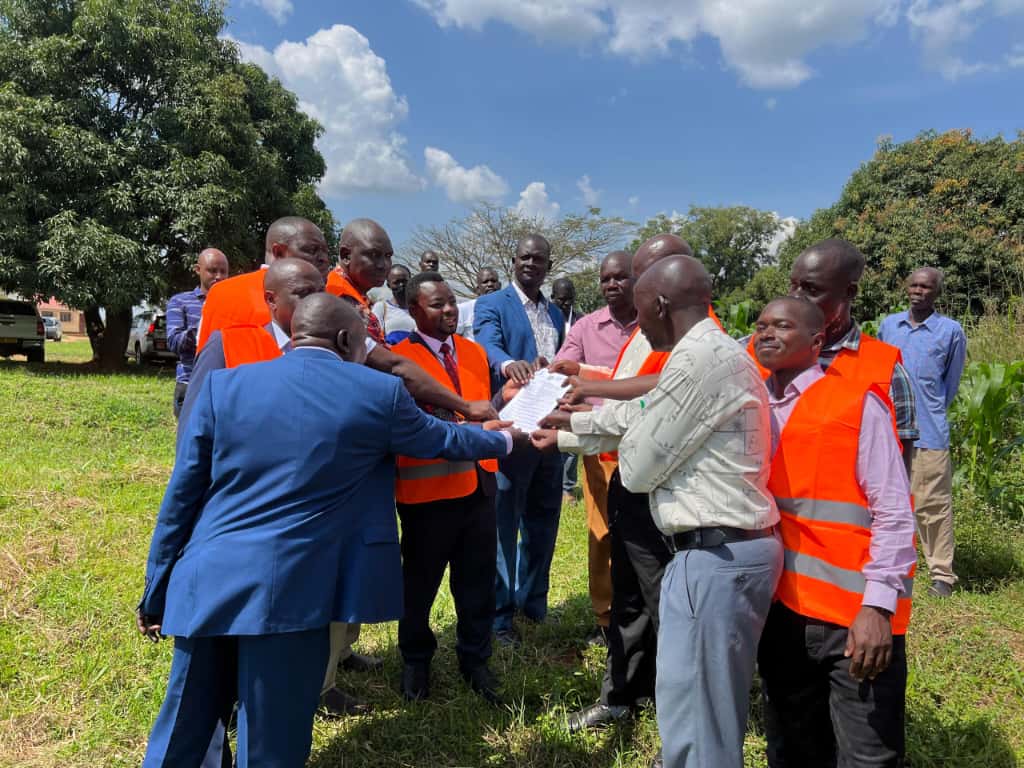 SITE HANDOVER FOR THE CONSTRUCTION OF WASH AND INFRASTRUCTURE FACILITIES IN SCHOOLS IN OYAM DISTRICT