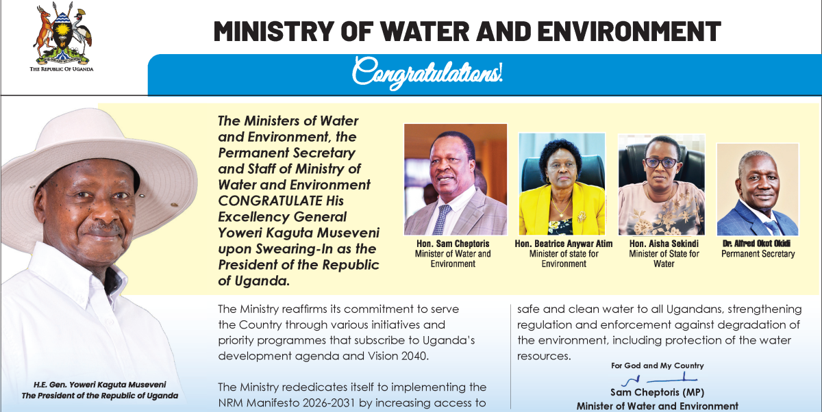 Water and Environment Congratulatory Message