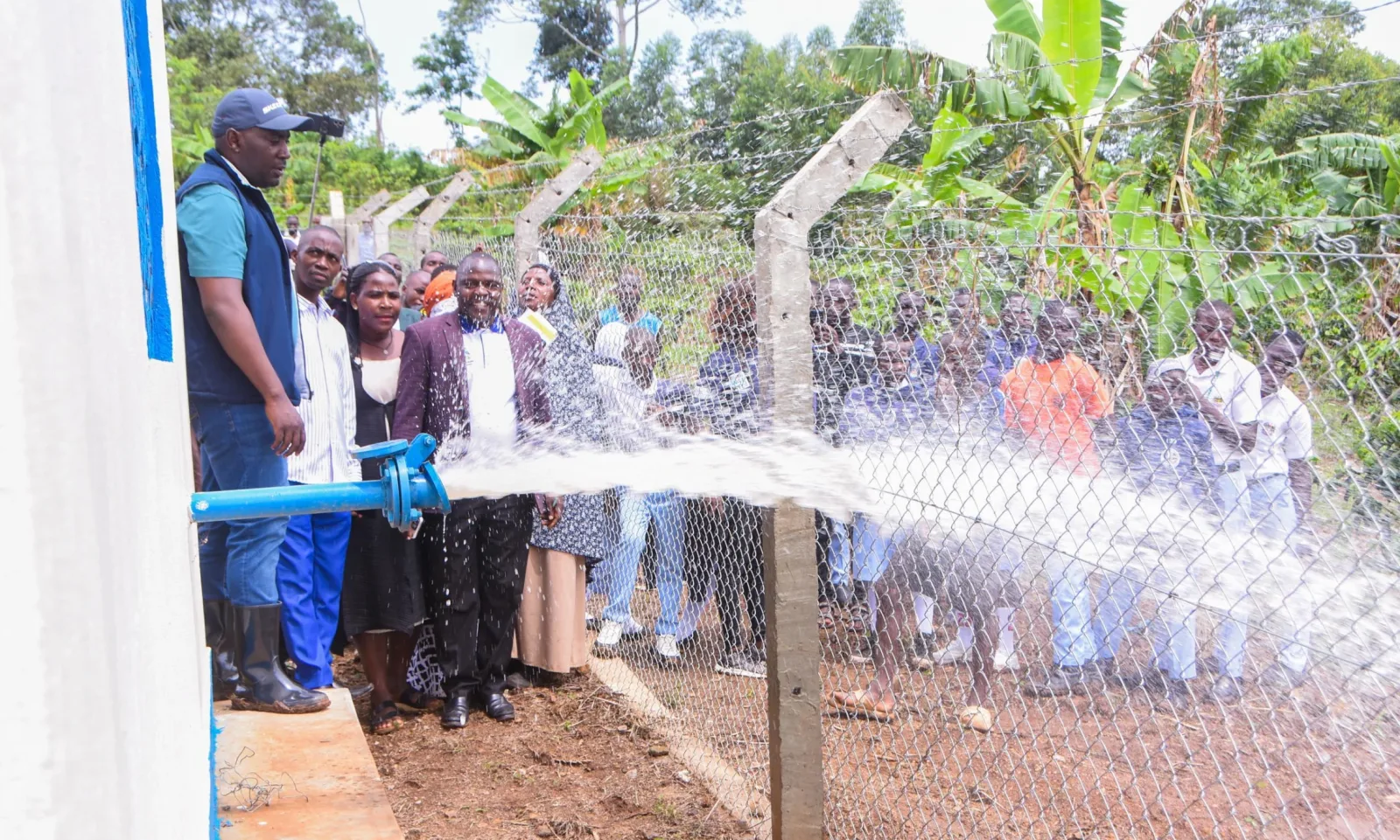 MWE staff, local leaders and farmers on a day out.
