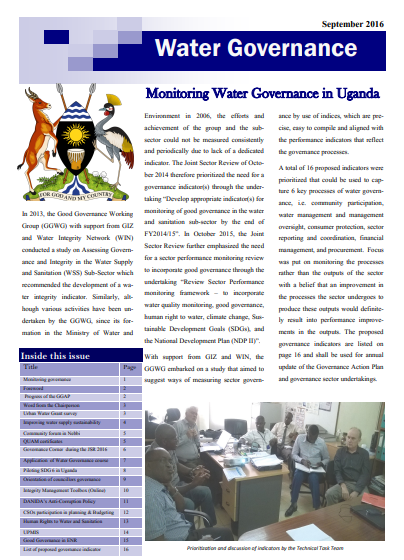 Water Governance Newsletter