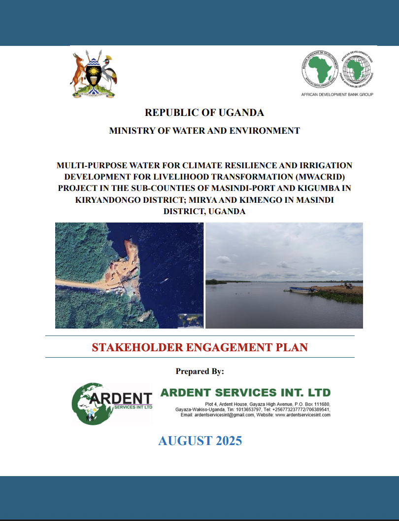 STAKEHOLDER ENGAGEMENT PLAN (SEP) MWACRID
