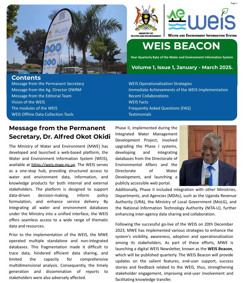 WEIS Beacon Volume 1 Issue 1