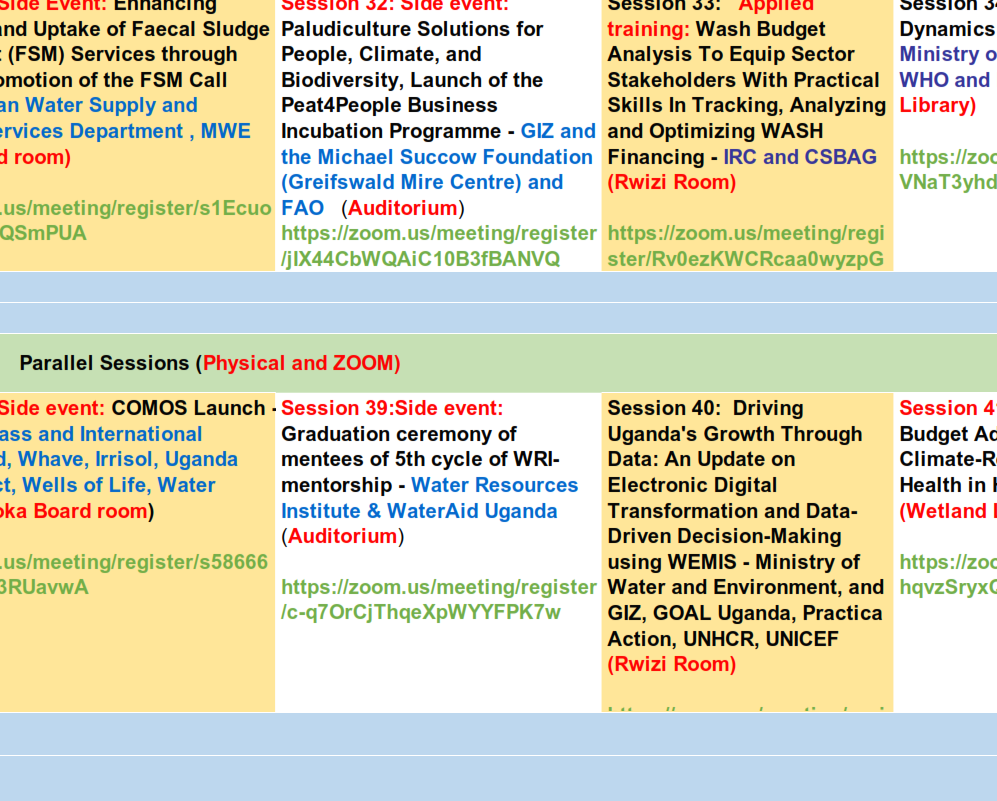 UWEWK 2026 ZOOM LINKS