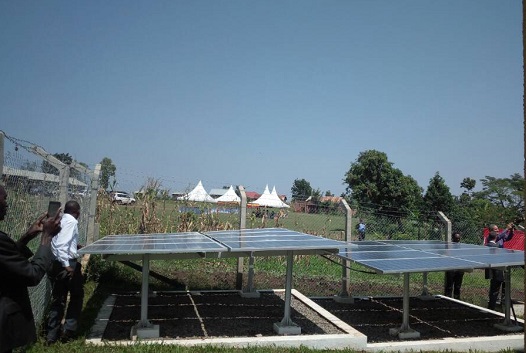 Solar panels that provide power for the System