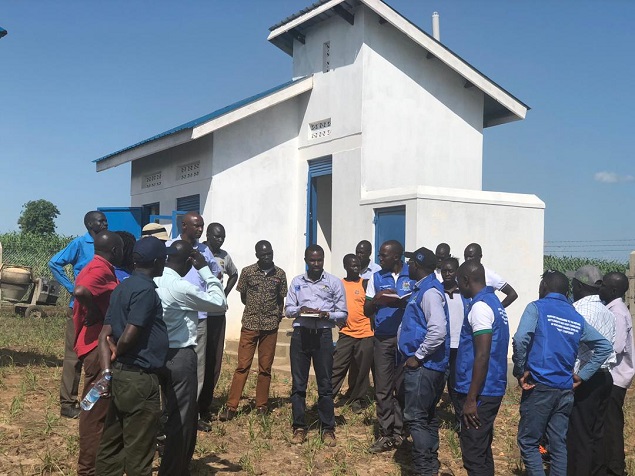  Inspection of the progress of works and site meetings at Alere and Nyumanzi Refugee settlement Water Supply Systems in Adjumani District