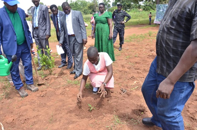 National Greening campaign and Launched tree planting in schools & Tertiary Institutions at Ngetta Girls Primary School in Lira District.